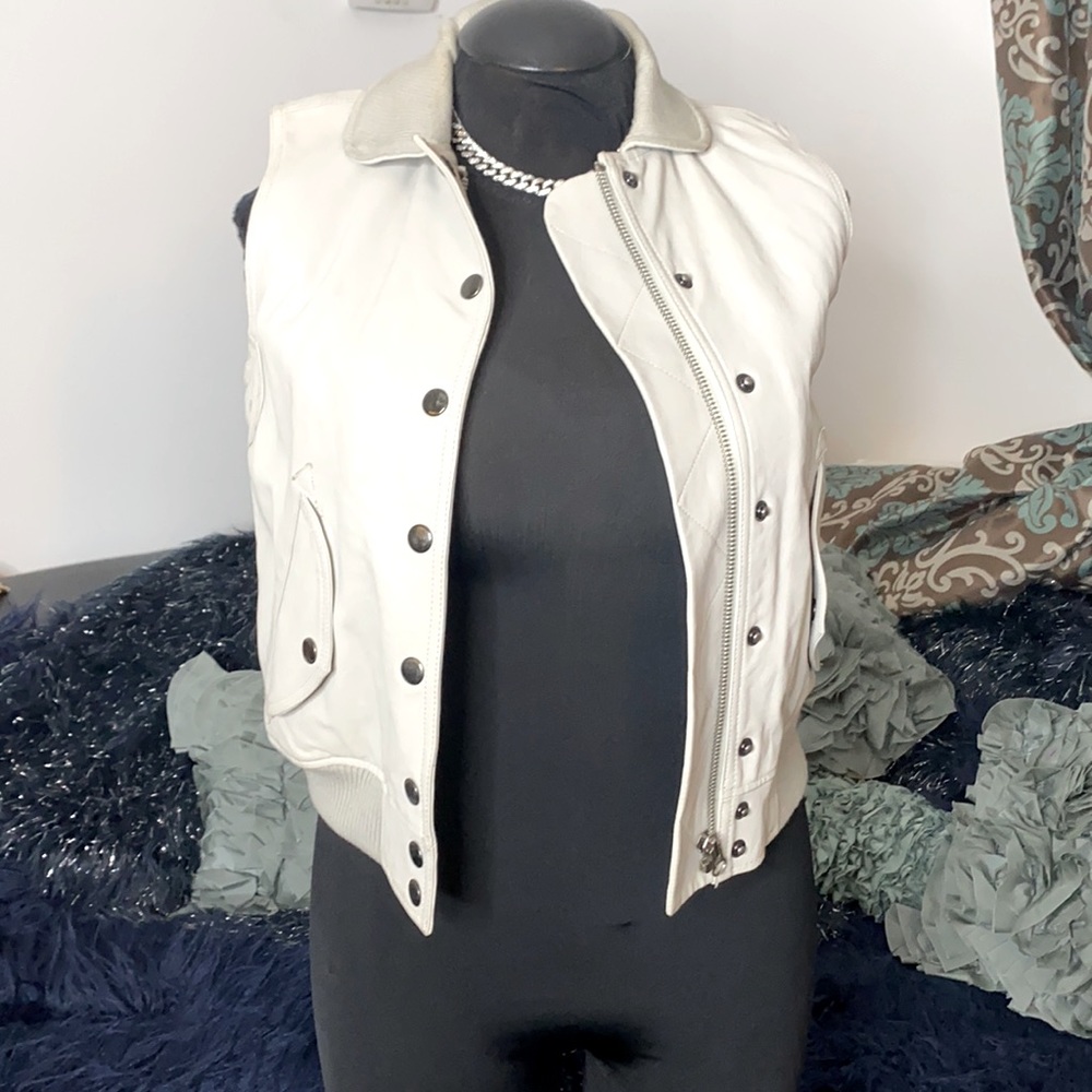 Marc Jacobs Grey Leather Vest